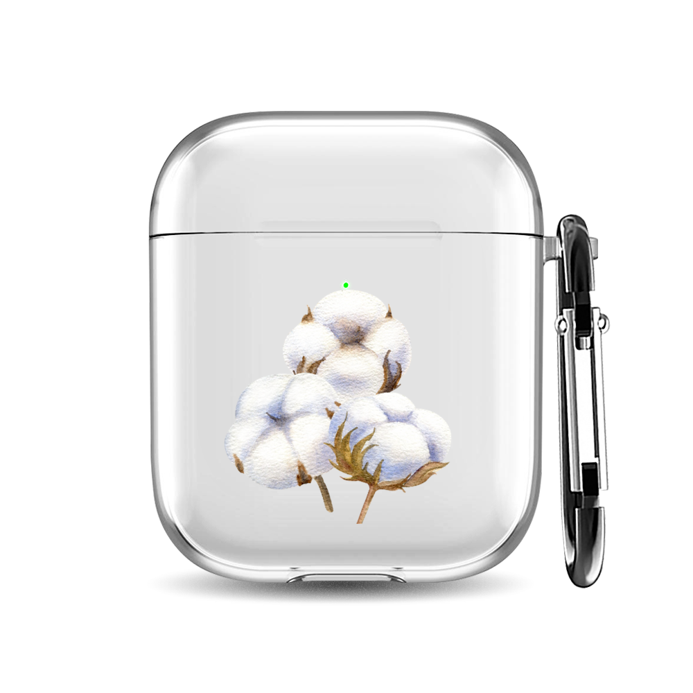 

Силиконовый чехол для наушников Airpods 1/2 "Принт хлопок", AIPC-410-9A-1