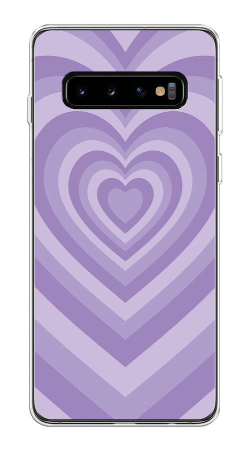 

Чехол на Samsung Galaxy S10 Plus "Violet heart latte", Фиолетовый, 27150-1