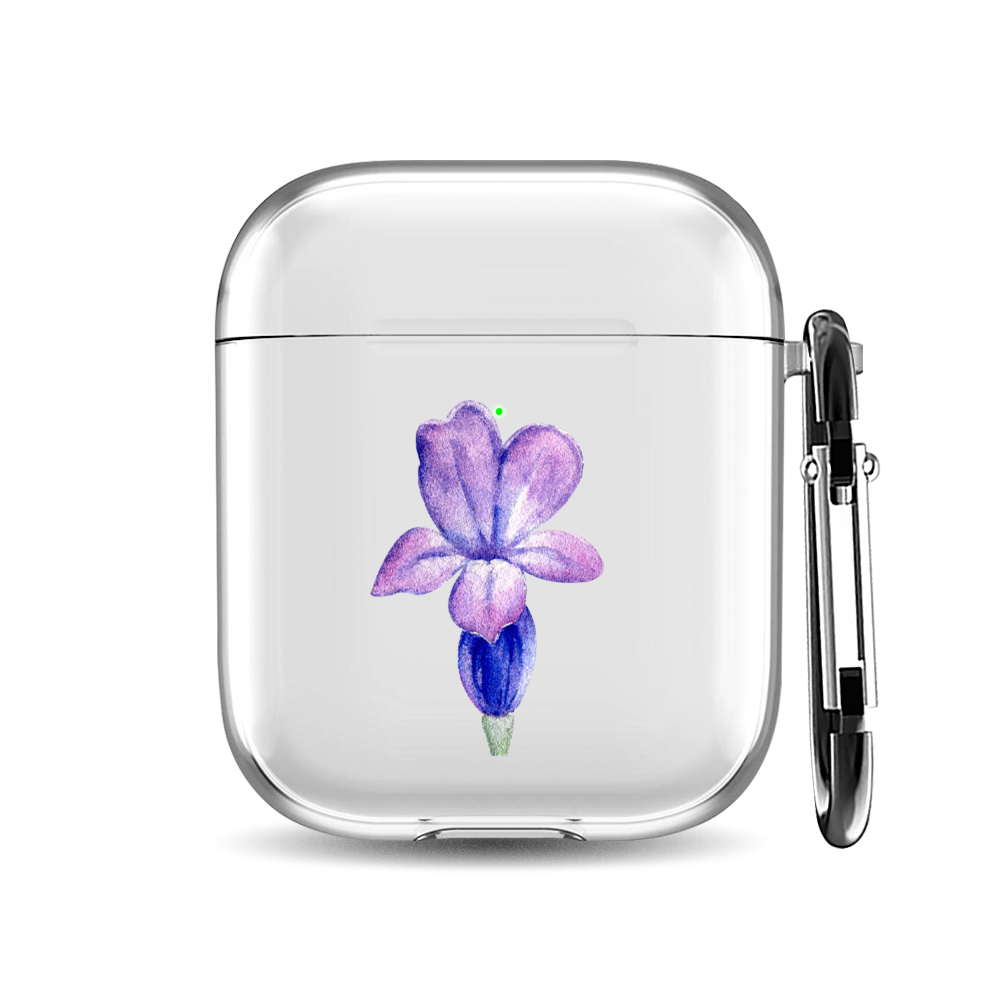 

Силиконовый чехол для наушников Airpods 1/2 "Цветочки лаванды", AIPC-410-9A-1