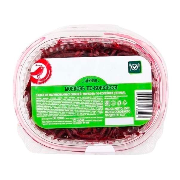 

Салат АШАН Красная птица Морковь по-корейски 150 г