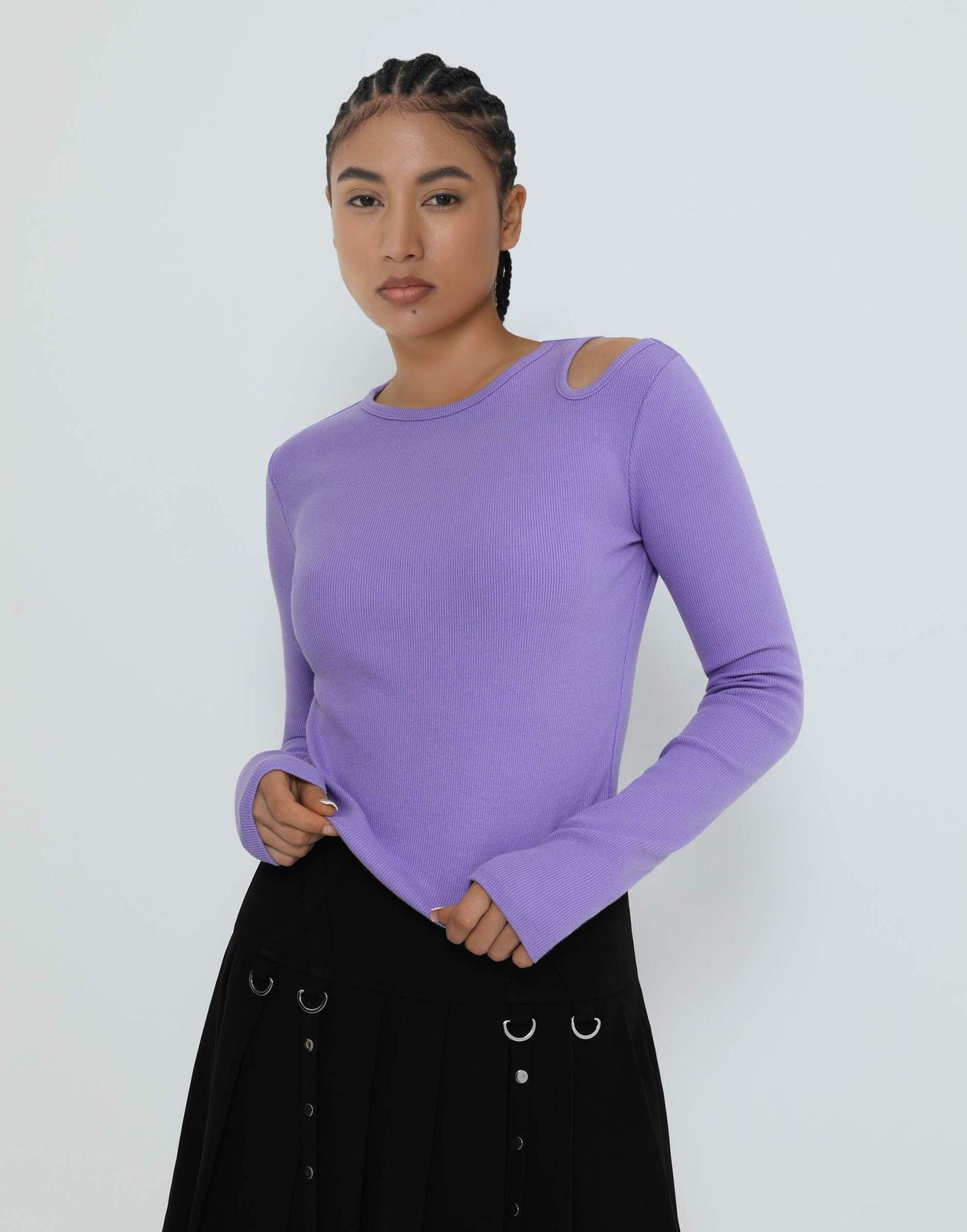 

Лонгслив для девочки Gloria Jeans GKT024503 фиолетовый XS/164, GKT024503