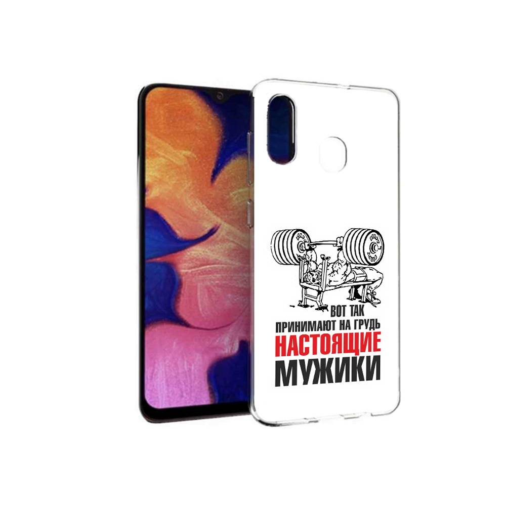 

Чехол MyPads Tocco для Samsung Galaxy A30 бодибилдинг для мужиков (PT126700.499.233), Прозрачный, Tocco