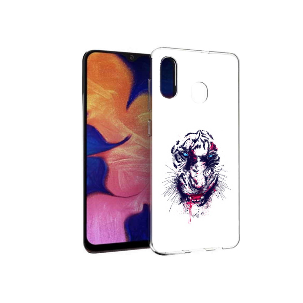 Чехол MyPads Tocco для Samsung Galaxy A30 безумный тигр (PT126700.499.228)
