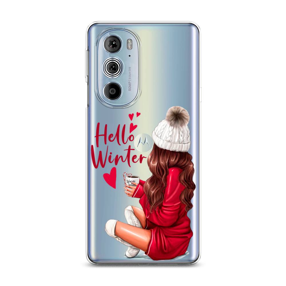 

Чехол на Motorola Edge 30 Pro "Hello winter", Красный;белый;коричневый, 243350-5