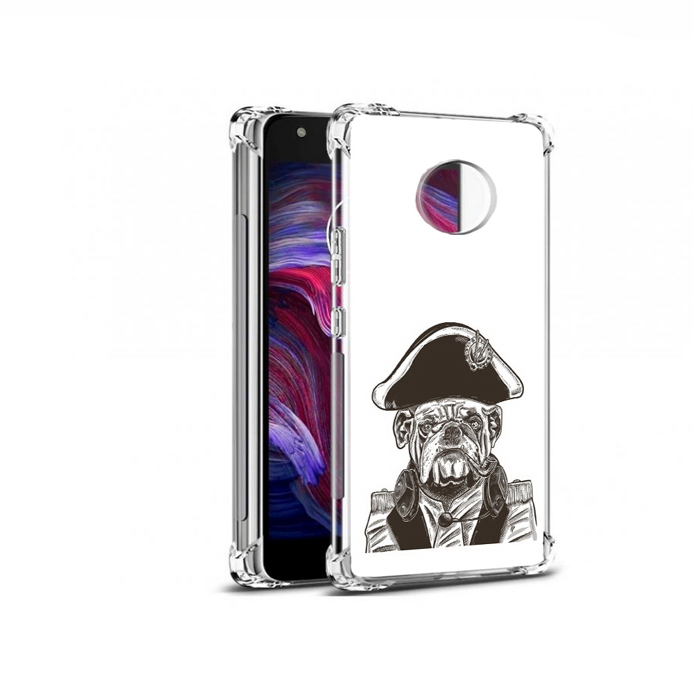 

Чехол MyPads Tocco для Motorola Moto X4 мопс генерал (PT96319.371.483), Прозрачный, Tocco