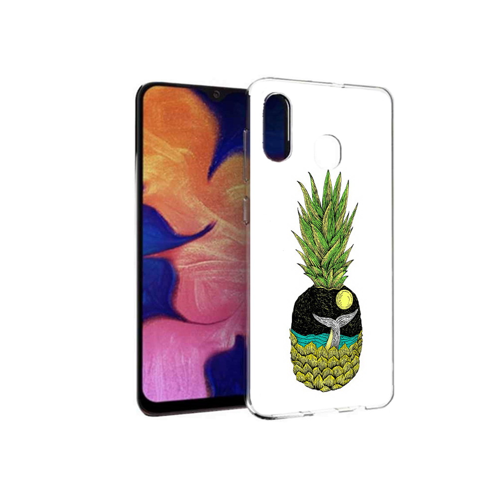 

Чехол MyPads Tocco для Samsung Galaxy A30 ананас с китом (PT126700.499.220), Прозрачный, Tocco