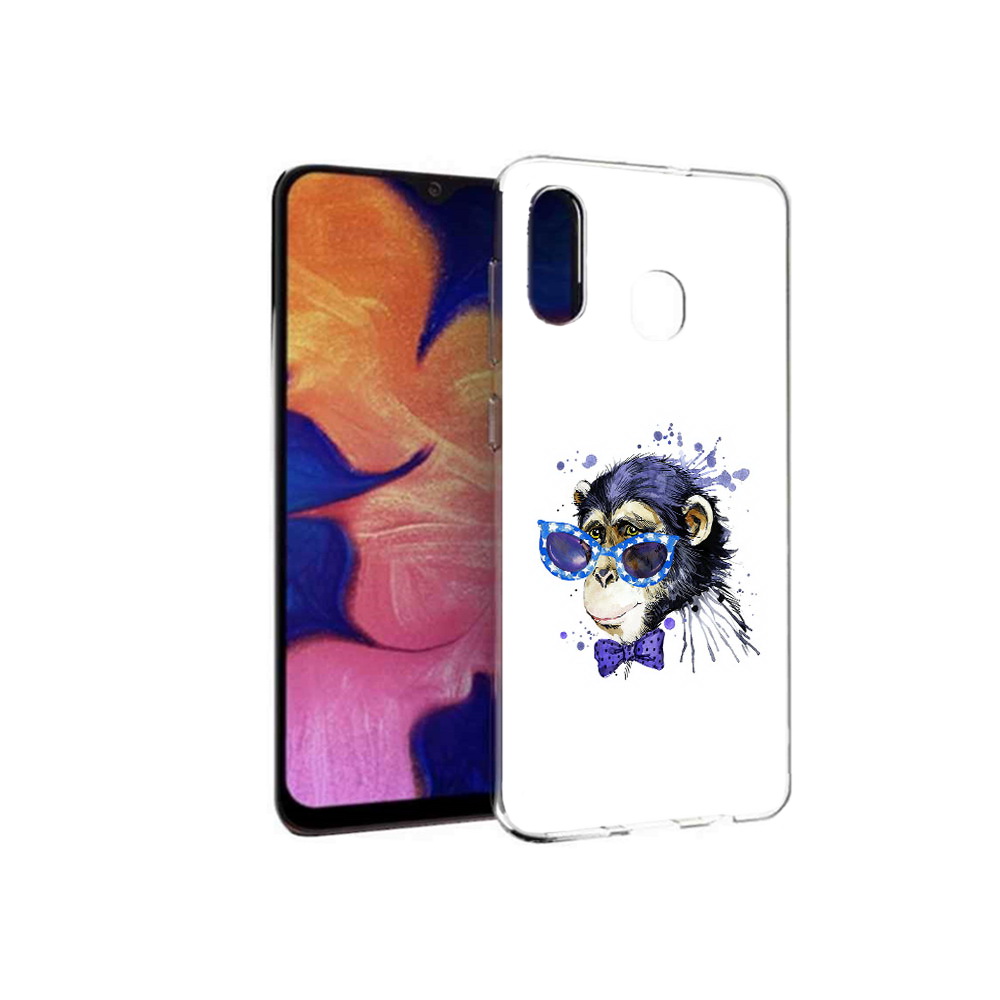 

Чехол MyPads Tocco для Samsung Galaxy A30 акварельная обезьяна (PT126700.499.216), Прозрачный, Tocco