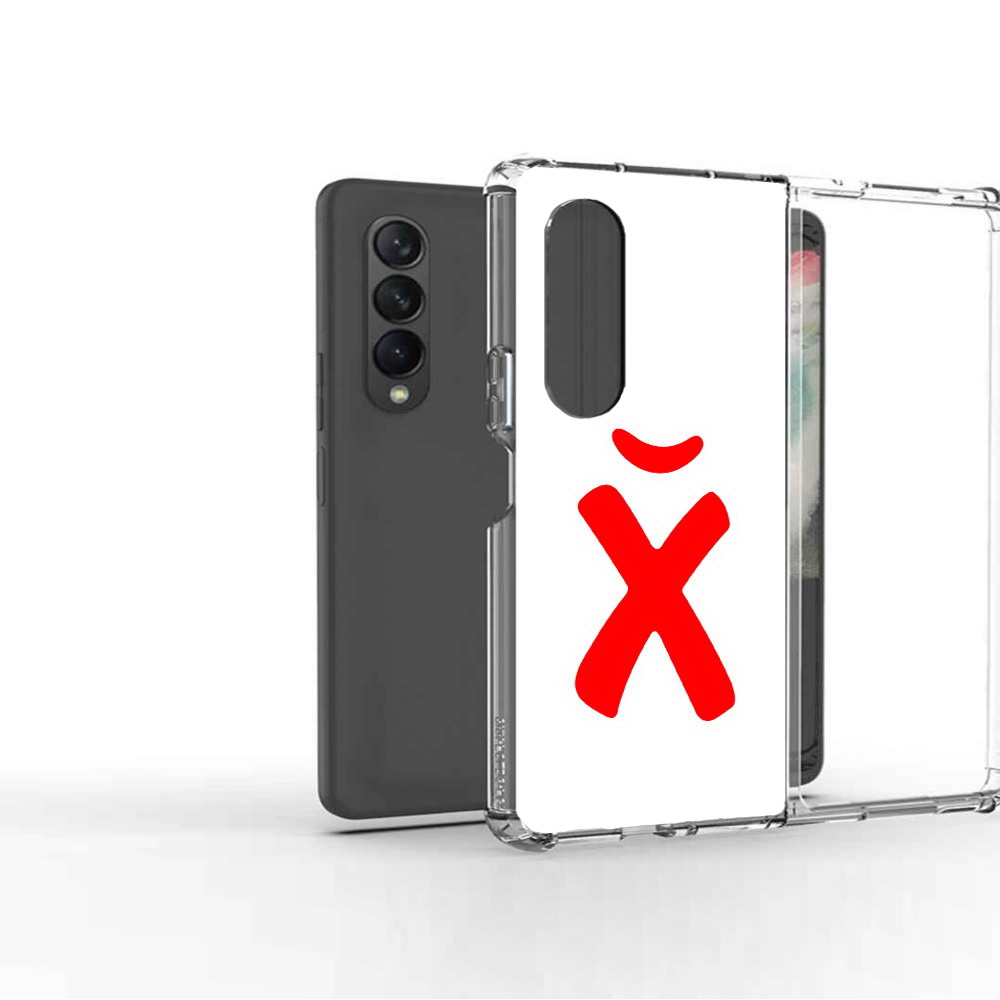 

Чехол MyPads Tocco для Samsung Galaxy Z Fold 3 абстракция буква х, Прозрачный, Tocco