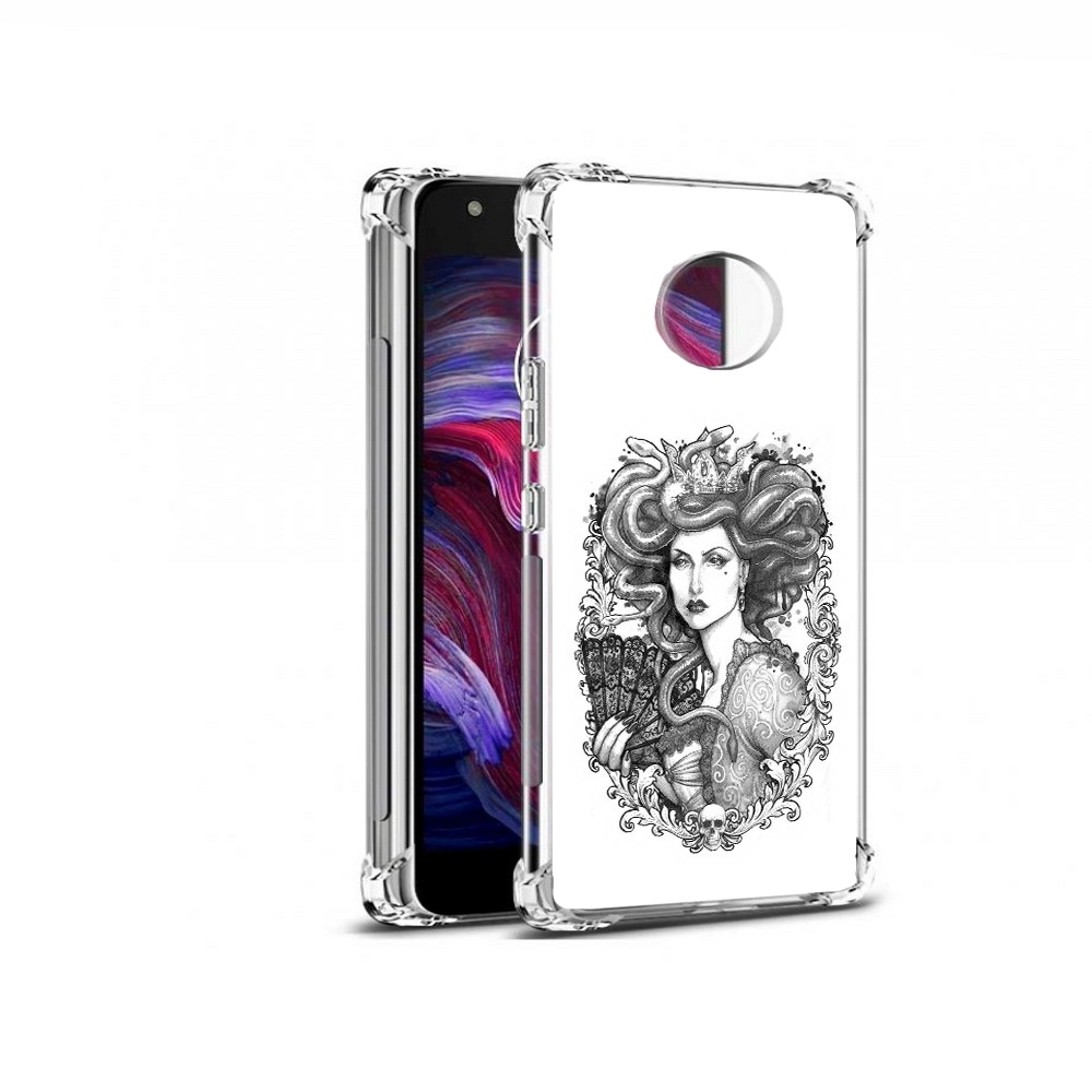 

Чехол MyPads Tocco для Motorola Moto X4 медуза черно белый (PT96319.371.472), Прозрачный, Tocco