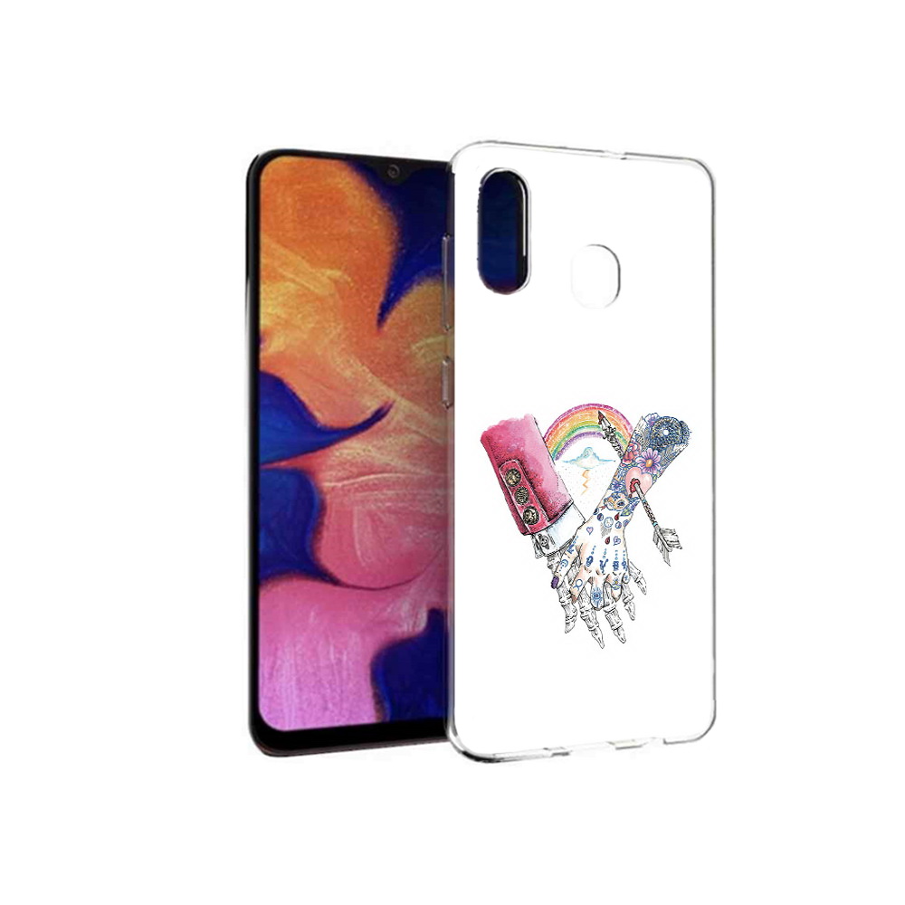 

Чехол MyPads Tocco для Samsung Galaxy A30 абстракция руки в татуировках (PT126700.499.212), Прозрачный, Tocco