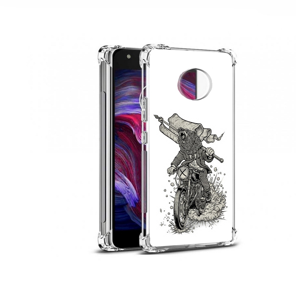 Чехол MyPads Tocco для Motorola Moto X4 медведь на мотоцикле (PT96319.371.467)