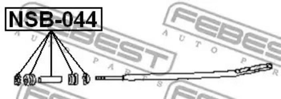 

FEBEST Втулка стабил. NISSAN NISSAN TRUCK D22 1997.02-2012.03 FEBEST NSB-044