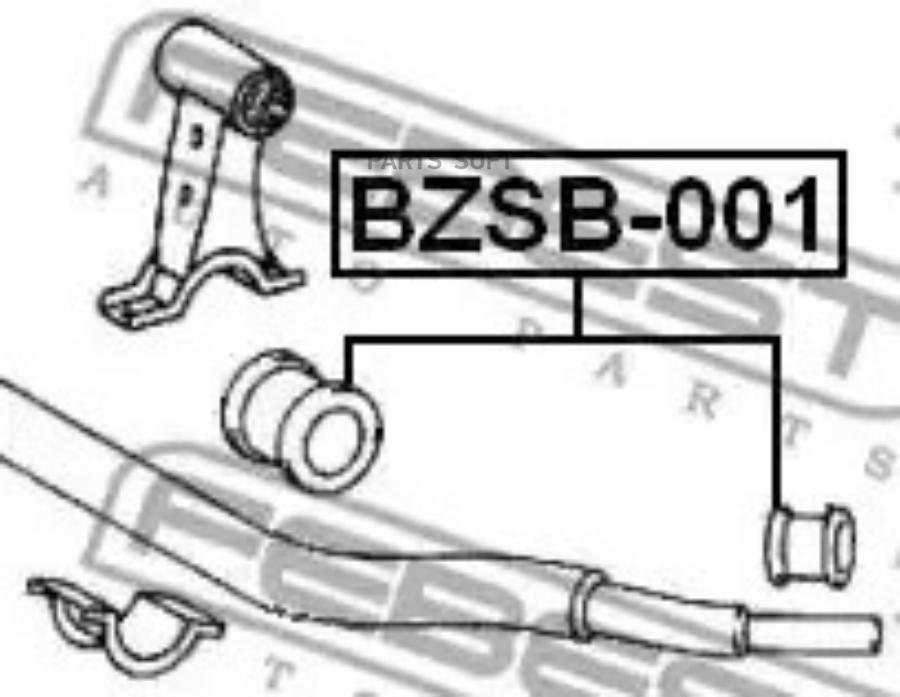 FEBEST Втулка пер.стабил.MERCEDES ML-CLASS 163 1998-2005 комплект FEBEST BZSB-001