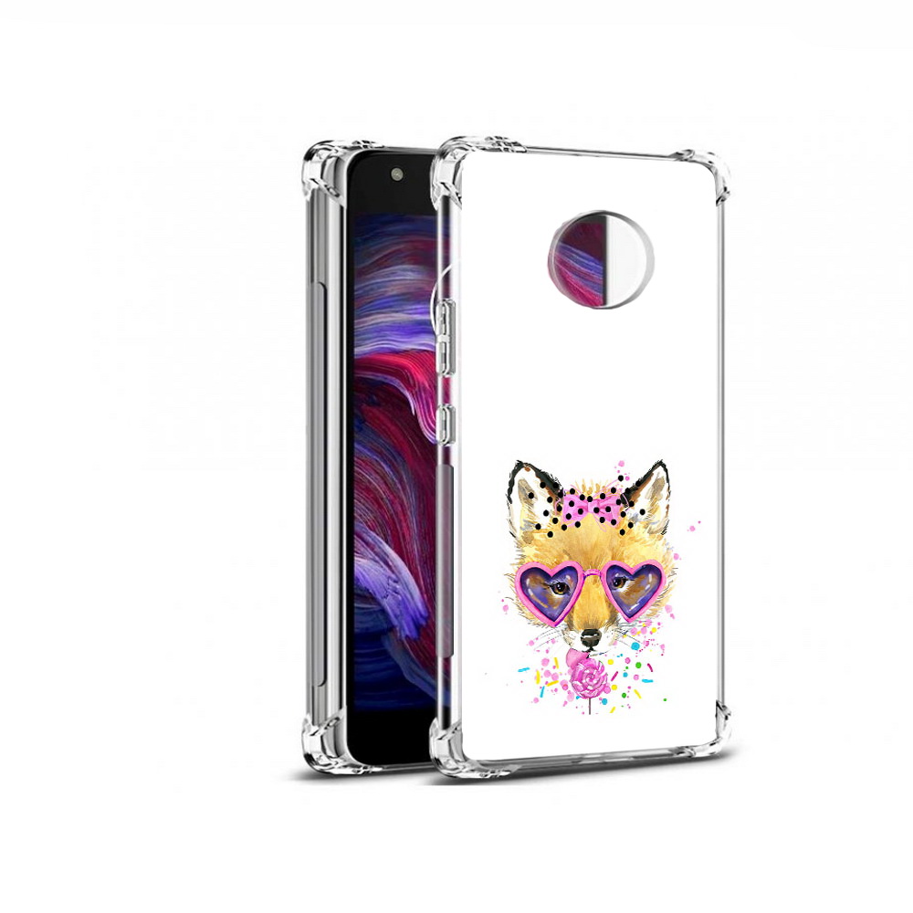 

Чехол MyPads Tocco для Motorola Moto X4 лисенок с бантиком (PT96319.371.441), Прозрачный, Tocco