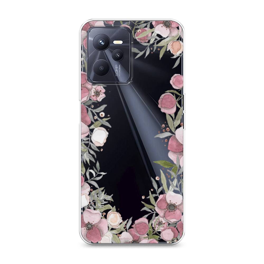

Чехол Awog на Realme C35 "Розовая цветочная рамка", Разноцветный, 259250-8