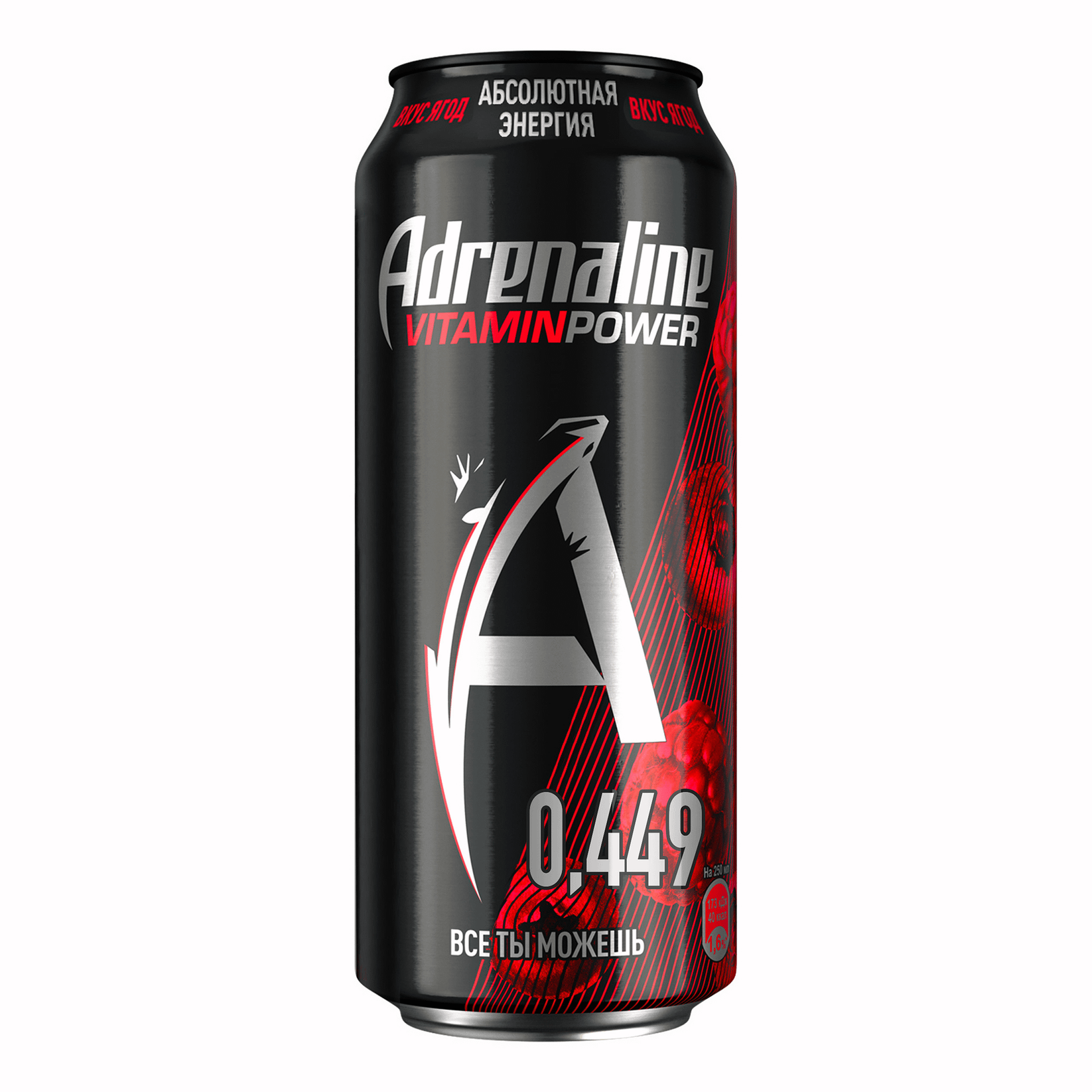 Энергетический напиток Adrenaline Rush Red Energy газированный 449 мл 12 шт.