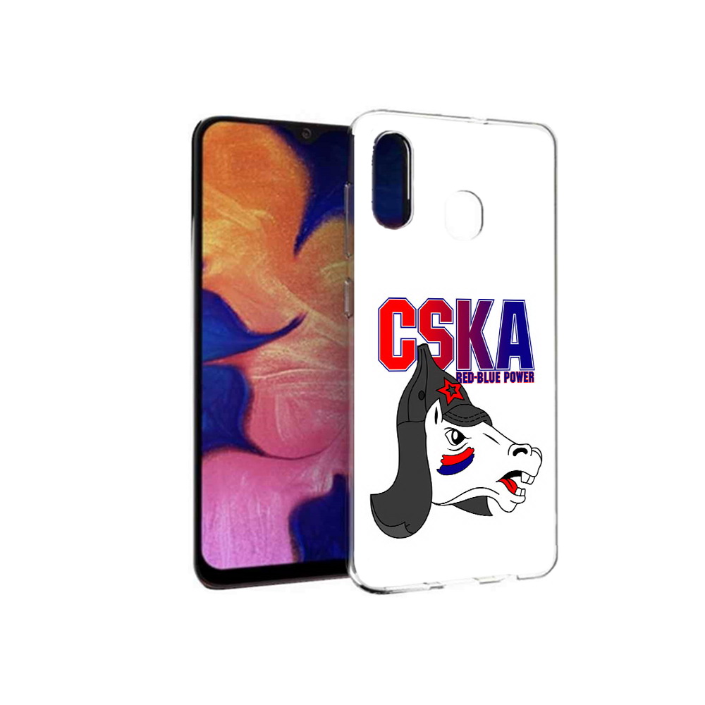 

Чехол MyPads Tocco для Samsung Galaxy A30 ФК ЦСК лошадка россия (PT126700.499.179), Прозрачный, Tocco