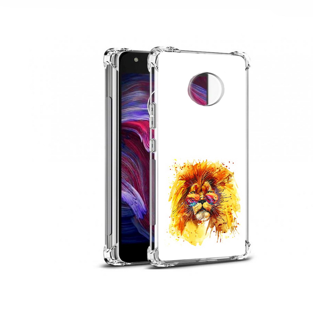 

Чехол MyPads Tocco для Motorola Moto X4 лев в очках (PT96319.371.436), Прозрачный, Tocco