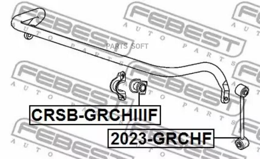 

FEBEST Втулка пер. стабил. d30 JEEP GRAND CHEROKEE III 2004-2010 FEBEST CRSB-GRCHIIIF