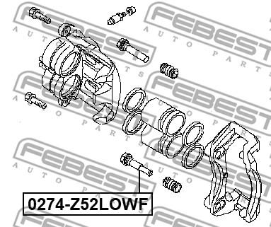 

FEBEST Втулка направляющая суппорта тормозного заднего FEBEST 0274-Z52LOWF