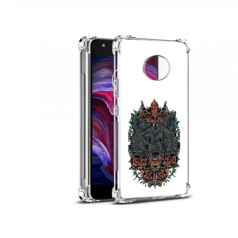 

Чехол MyPads Tocco для Motorola Moto X4 красивый злой волк (PT96319.371.409), Прозрачный, Tocco