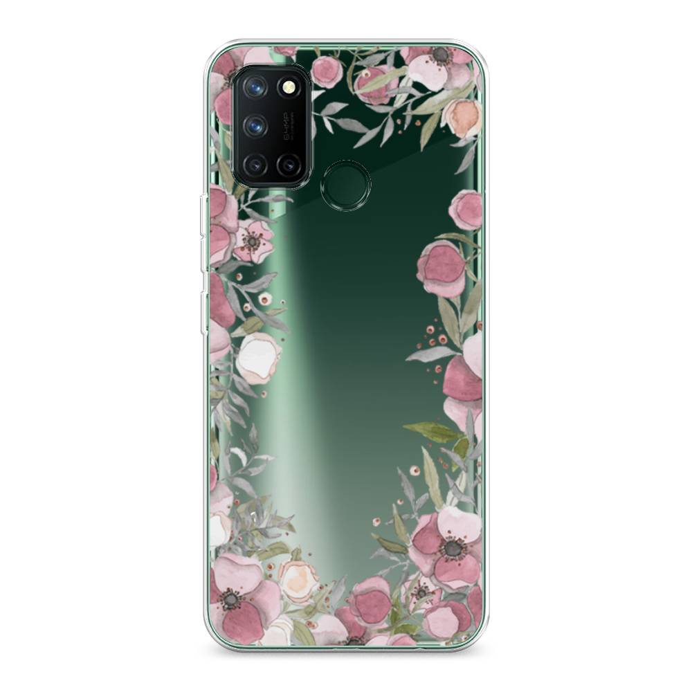 

Чехол Awog на Realme 7i "Розовая цветочная рамка", Разноцветный, 253950-8