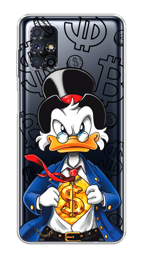 

Чехол на Samsung Galaxy M51 "Scrooge Goldman", Черный;белый;синий, 2101550-1