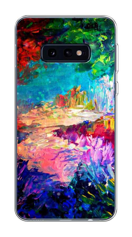 

Чехол на Samsung Galaxy S10E "Лес-гуашь", Синий;розовый;зеленый, 27250-4