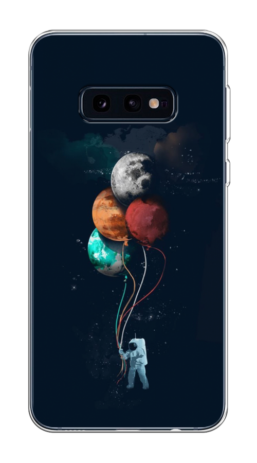 

Чехол на Samsung Galaxy S10E "Космонавт с шариками", Разноцветный, 27250-4