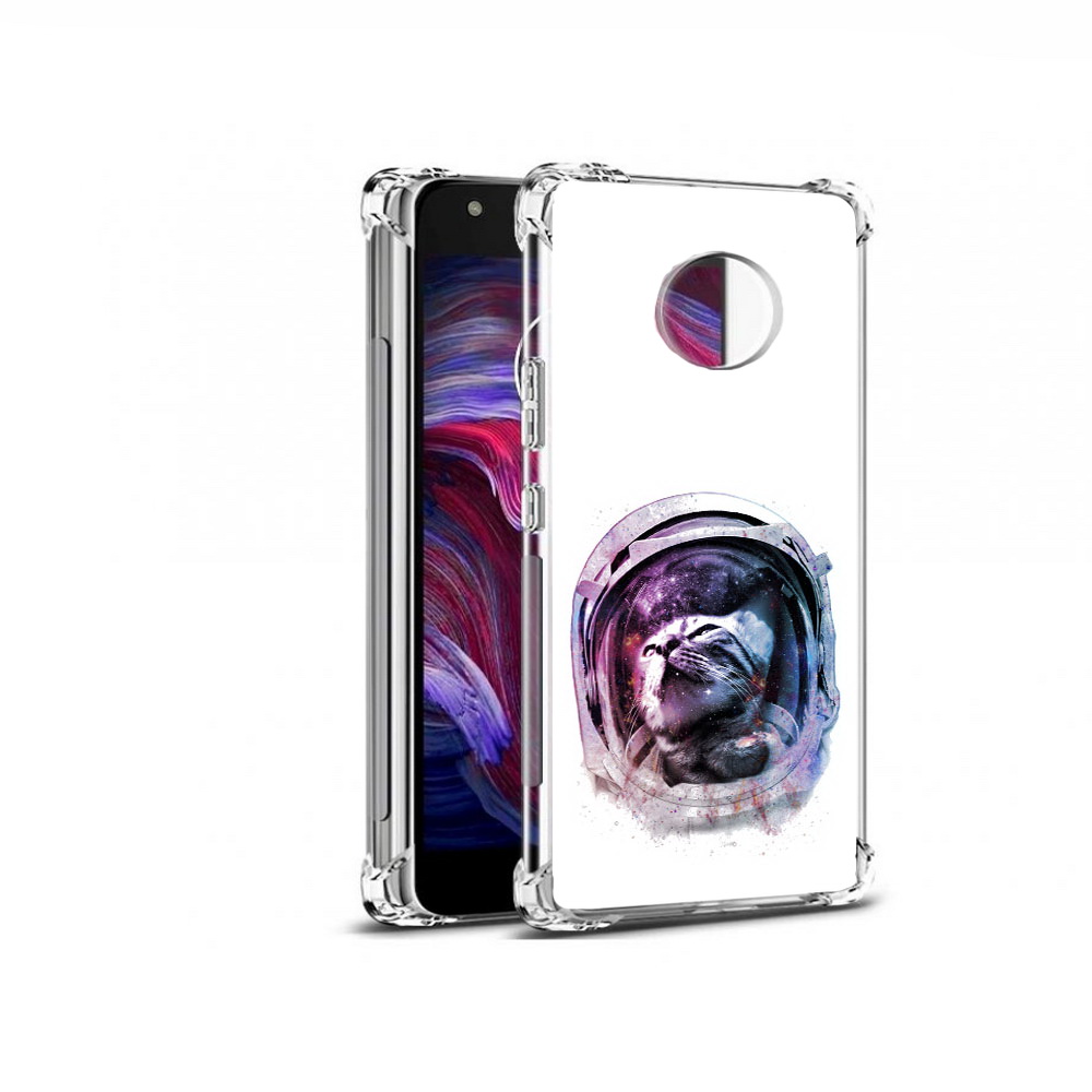 

Чехол MyPads Tocco для Motorola Moto X4 кот в шлеме (PT96319.371.396), Прозрачный, Tocco