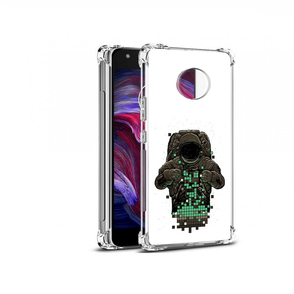 

Чехол MyPads Tocco для Motorola Moto X4 космонавт с пикселями (PT96319.371.394), Прозрачный, Tocco