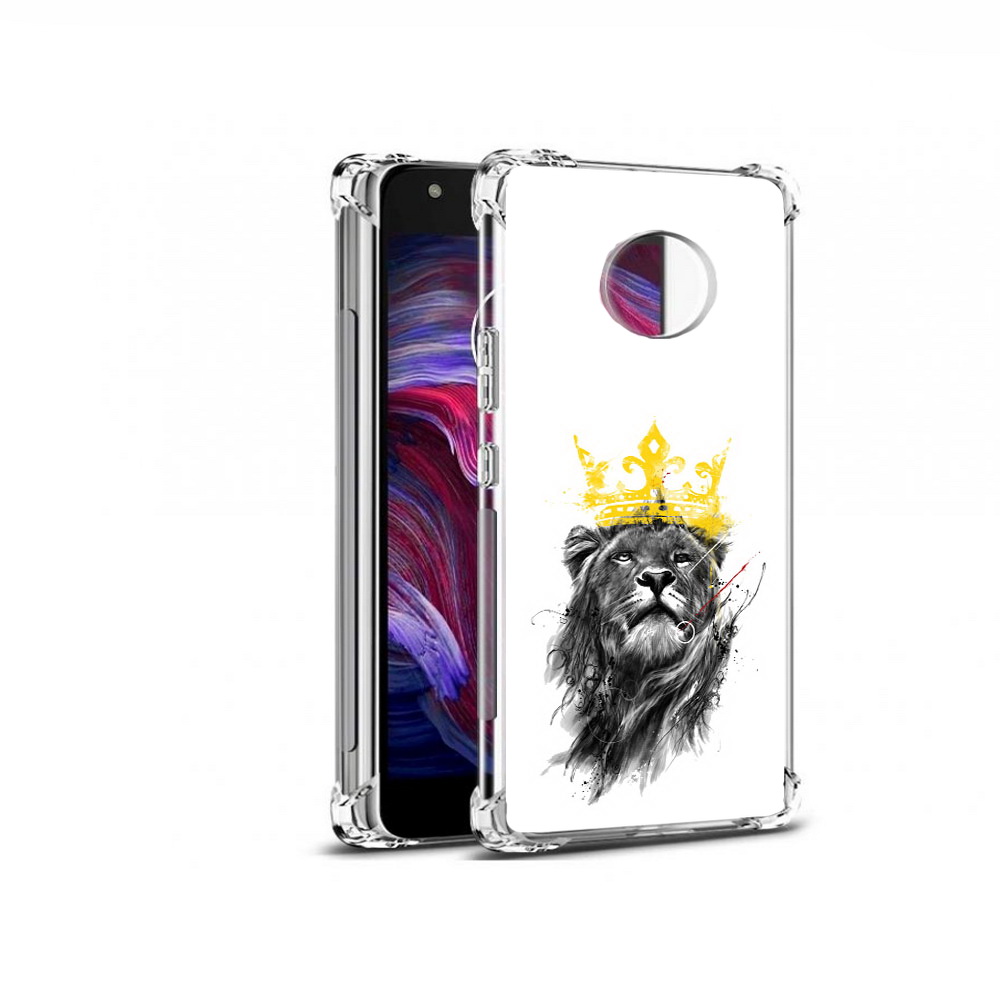 

Чехол MyPads Tocco для Motorola Moto X4 король-лев (PT96319.371.391), Прозрачный, Tocco