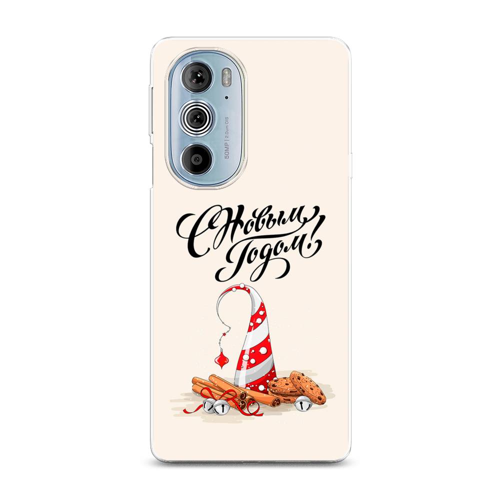 

Чехол на Motorola Edge 30 Pro "Подарки на Новый Год", Бежевый;красный;черный, 243350-5