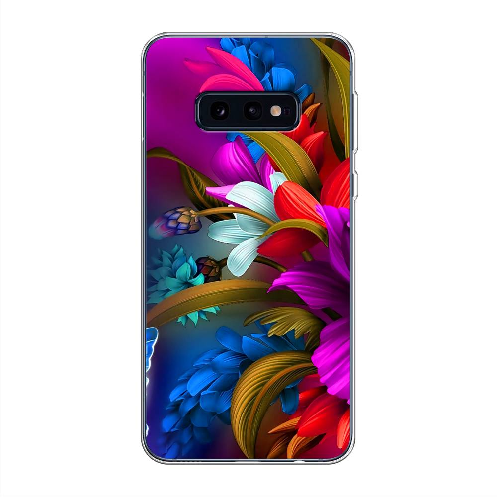 

Чехол на Samsung Galaxy S10E "Фантастические цветы", Фиолетовый;красный;синий, 27250-2
