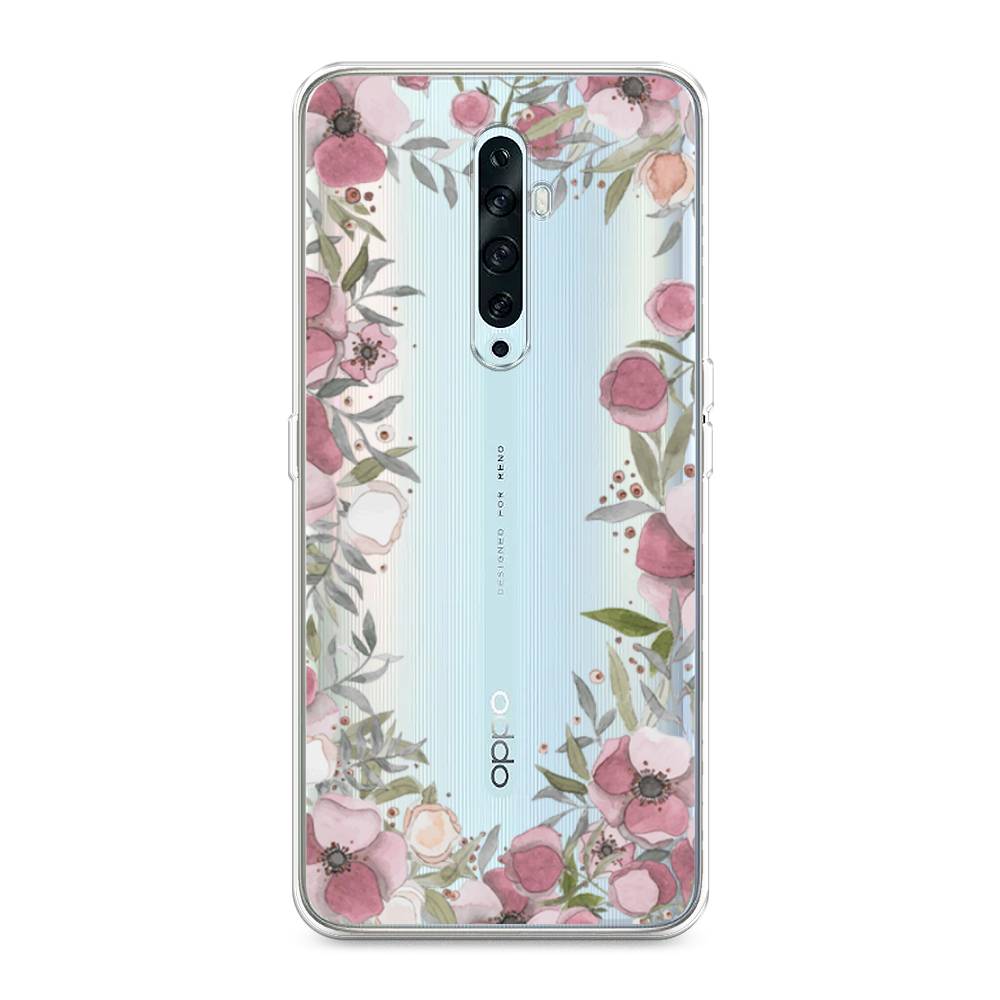 

Чехол Awog на Oppo Reno 2Z "Розовая цветочная рамка", Разноцветный, 251850-8
