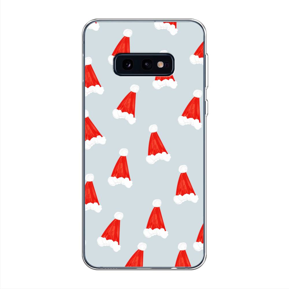 

Чехол на Samsung Galaxy S10E "Новогодние шапочки", Белый;красный;серый, 27250-5