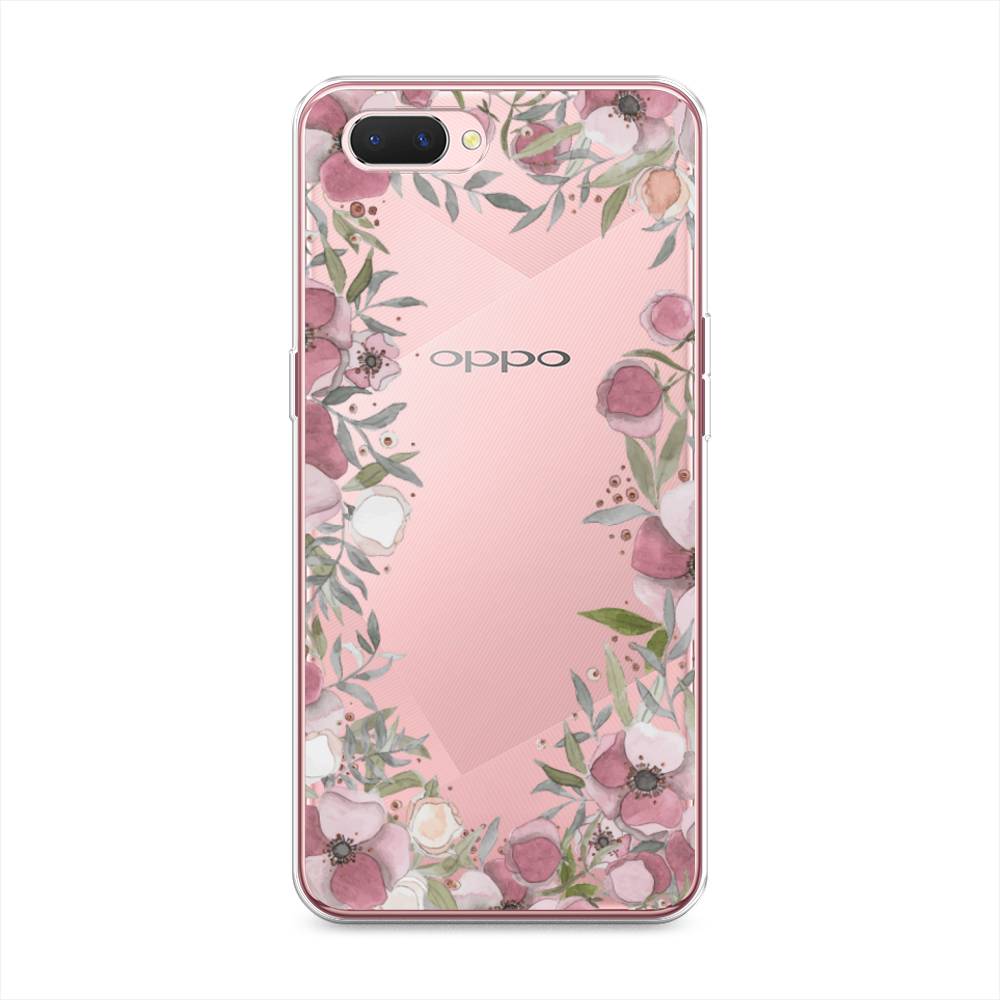 

Чехол Awog на Oppo A3s "Розовая цветочная рамка", Разноцветный, 252050-8