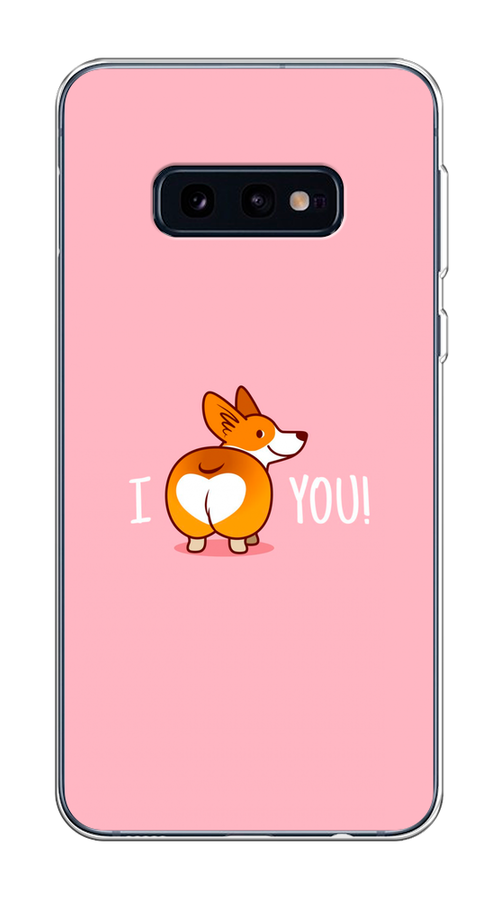 

Чехол на Samsung Galaxy S10E "Корги I love you", Розовый;коричневый;белый, 27250-1