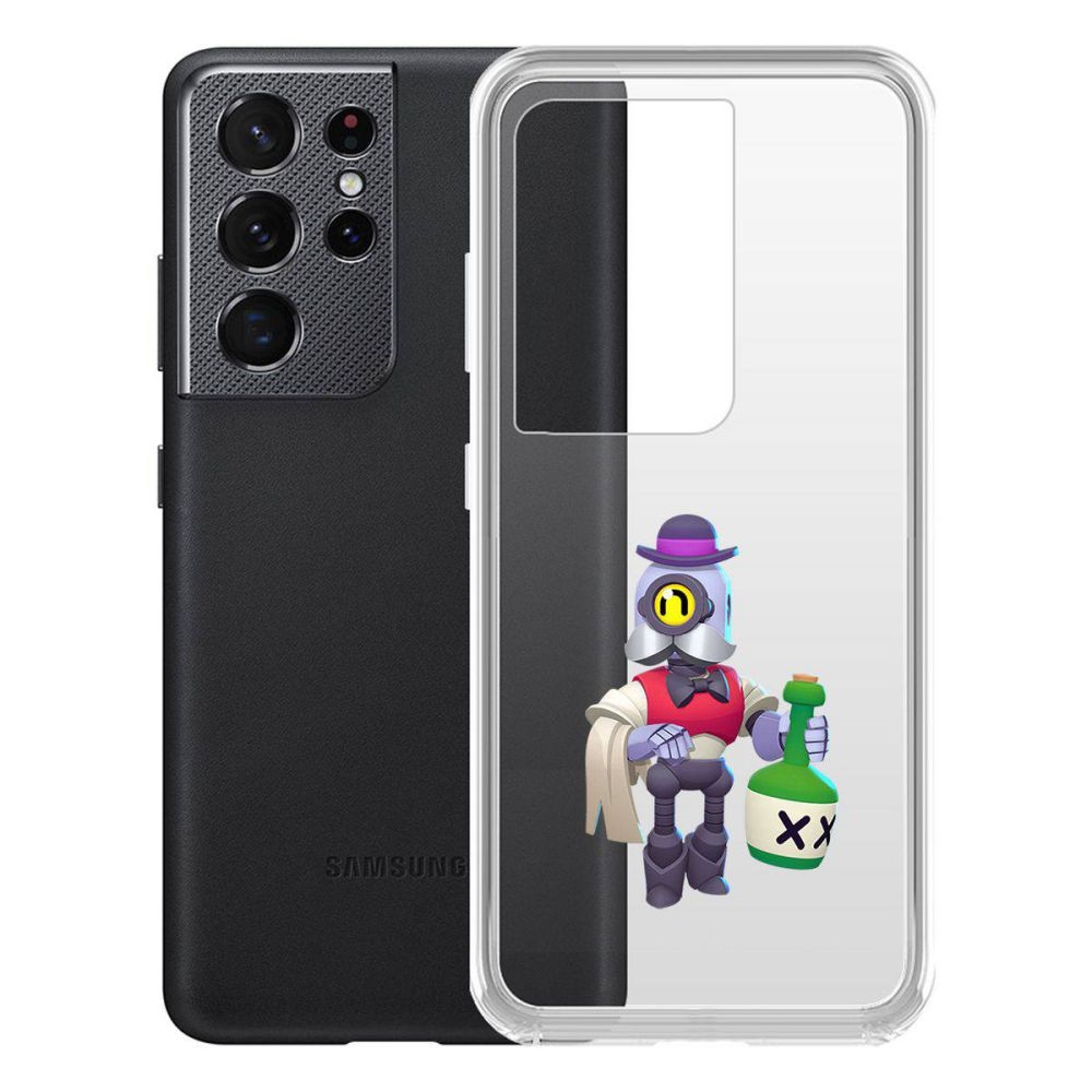 

Чехол-накладка Brawl Stars-Барли для Samsung Galaxy S21 Ultra (G998)