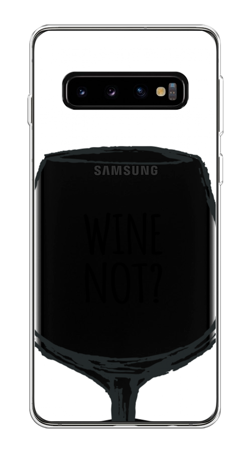 

Чехол на Samsung Galaxy S10 Plus "Wine not white", Белый, 27150-6