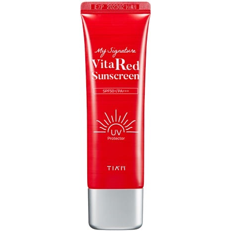 фото Солнцезащитный крем для сияния кожи tiam my signature vita red sunscreen spf50+/pa+++