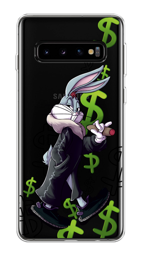 

Чехол на Samsung Galaxy S10 Plus "Rich Bugs Bunny", Зеленый;черный;голубой, 27150-6