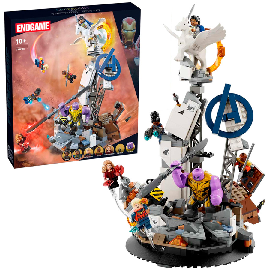 

Конструктор Lepin Мстители финальная битва Super Heroes 794 детали 7 минифигурок