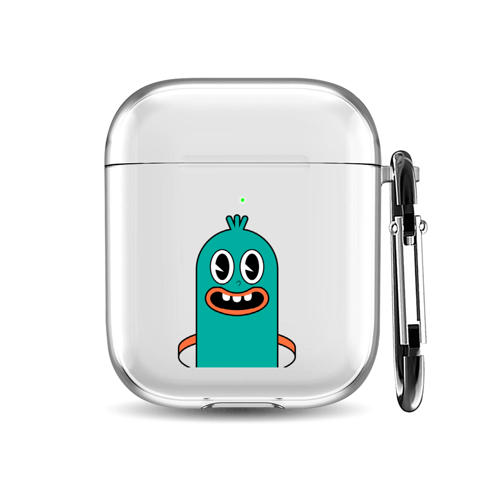 

Силиконовый чехол для наушников Airpods 1/2 "Сartoon worm stickers", AIPC-410-9A-1