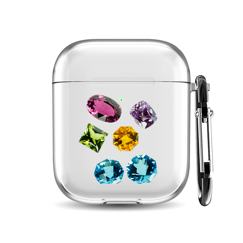 

Силиконовый чехол для наушников Airpods 1/2 "Разноцветные бриллианты", AIPC-410-9A-1