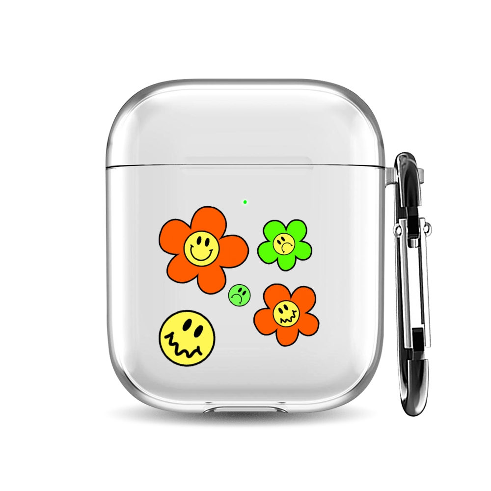 

Силиконовый чехол для наушников Airpods 1/2 "Acid collage", AIPC-410-9A-1