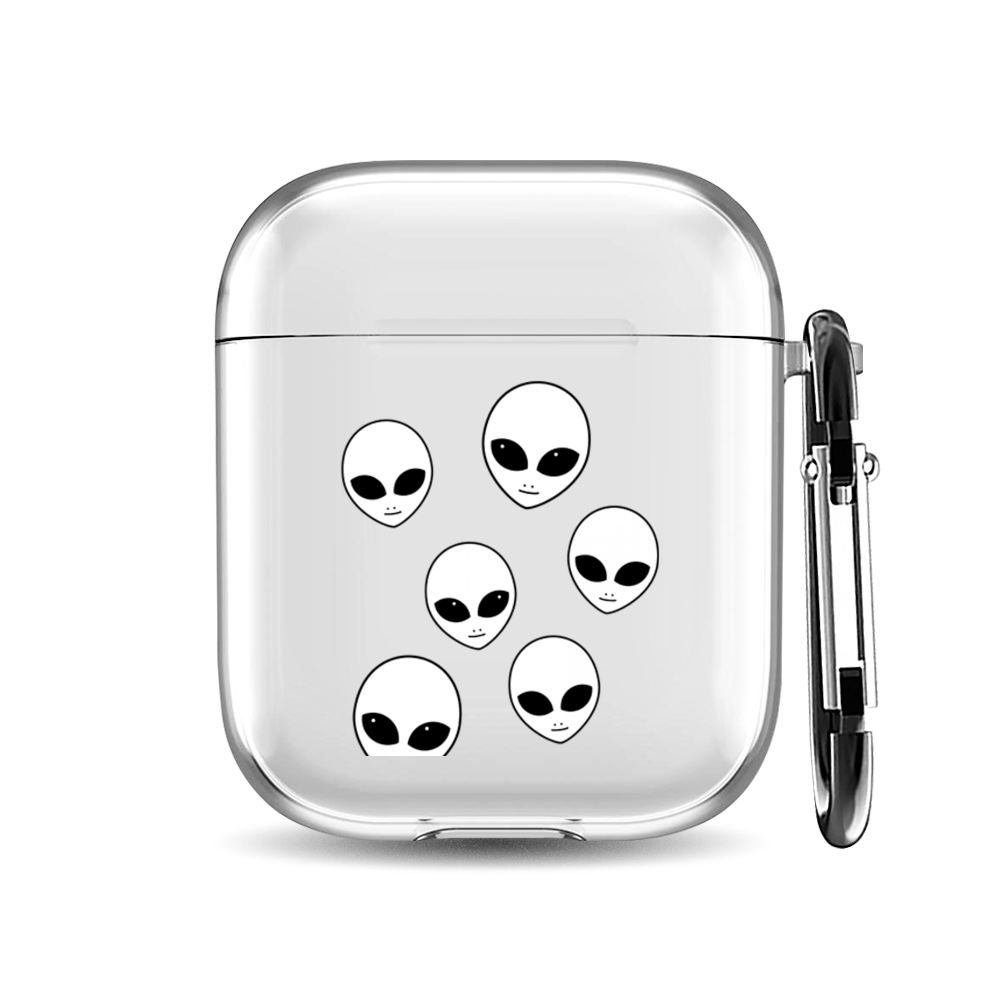 

Силиконовый чехол для наушников Airpods 1/2 "Стикеры с пришельцами", AIPC-410-9A-1