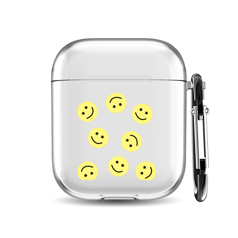 

Силиконовый чехол для наушников Airpods 1/2 "Smile starry eyed shock", AIPC-410-9A-1