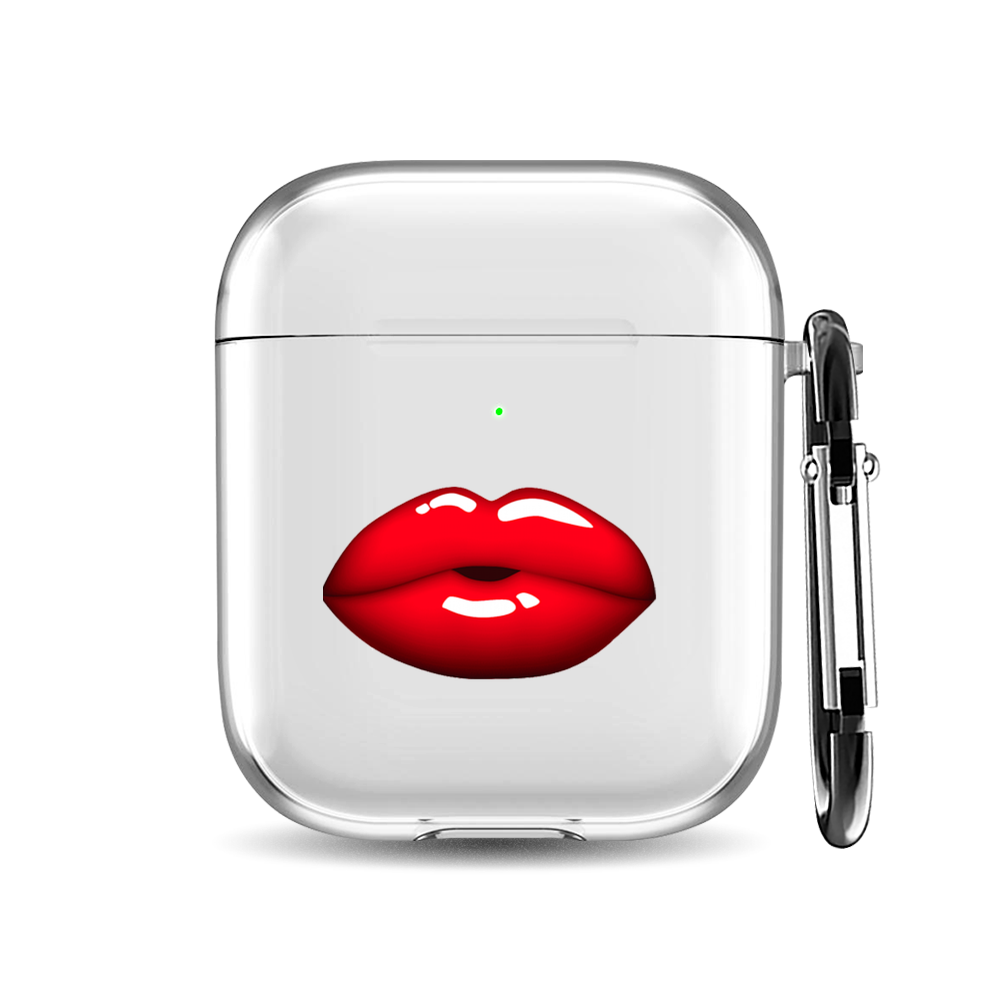 

Силиконовый чехол для наушников Airpods 1/2 "Красные губки", AIPC-410-9A-1