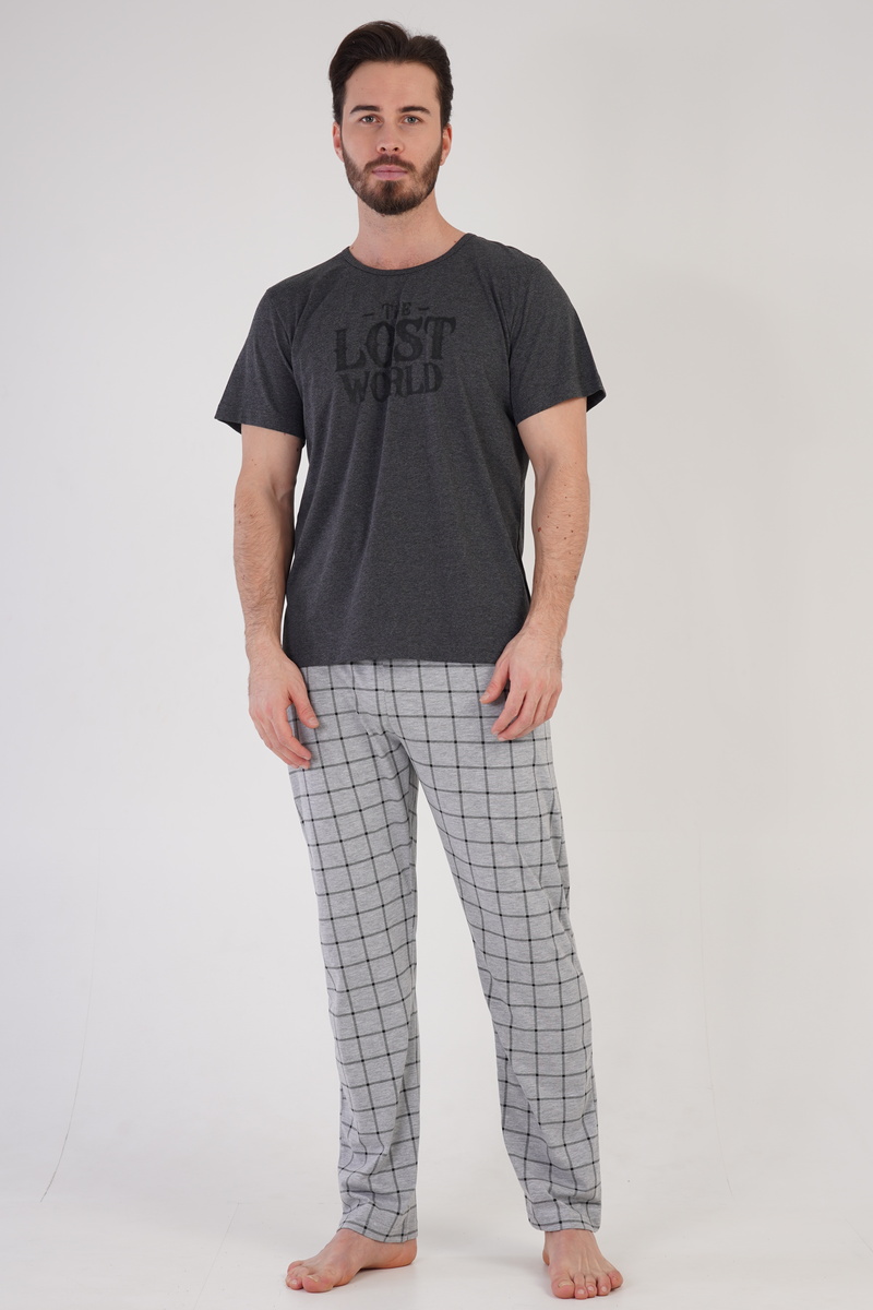 

Пижама мужская VIENETTA 211498 серая 3XL, Серый, 211498